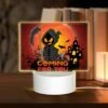 Rectangular Acrylic Night Light, A Halloween Themed Poster With A Skeleton Holding A Scythe. -Cute Night Light Shop 1f8717a83a94288b270e7c3413bce7935a97eb37