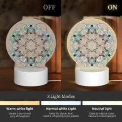 Round Acrylic Night Light, A Colorful Design With A Circle In The Center. 4 Round Acrylic Night Light, A Colorful Design With A Circle In The Center. -Cute Night Light Shop 208e045841fe8a8c82f5bc2096860fccd41a8544