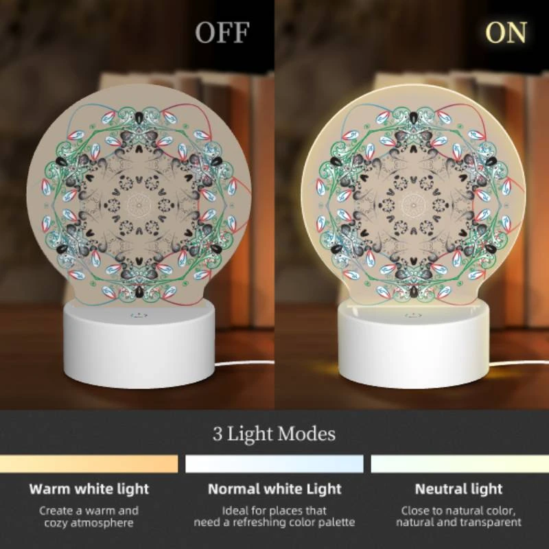 Round Acrylic Night Light, A colorful design with a circle in the center. Round Acrylic Night Light, A Colorful Design With A Circle In The Center. -Cute Night Light Shop 208e045841fe8a8c82f5bc2096860fccd41a8544