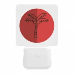 Night Light, A Red Circle With A Palm Tree In It. -Cute Night Light Shop 20aca5b21bfa5de2ca6b4b620077fbb58ee484fe