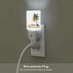 Night Light, A Cartoon Drawing Of A Palm Tree On A Beach. -Cute Night Light Shop 216c1029fbb4fee0f426fcc13b4d3a05ff5bb0e1