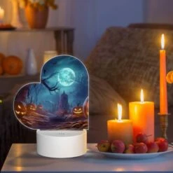 Love Acrylic Night Light, A Night Scene With A Full Moon And A Bunch Of Pumpkins. -Cute Night Light Shop 2306cf6e8467a360662e5f75ae3550bf2e10e850