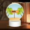 Round Acrylic Night Light, A Sign For Miami Beach Is In Front Of Palm Trees. -Cute Night Light Shop 230e2748efc6847a9a4354bf2c0b410e207c935d