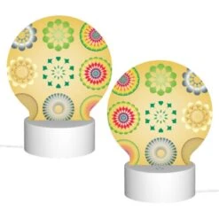 Round Acrylic Night Light, A Collection Of Colorful Geometric Shapes. 3 Round Acrylic Night Light, A Collection Of Colorful Geometric Shapes. -Cute Night Light Shop 231c031158ad973a31dc9de0ee43885a26dc122a