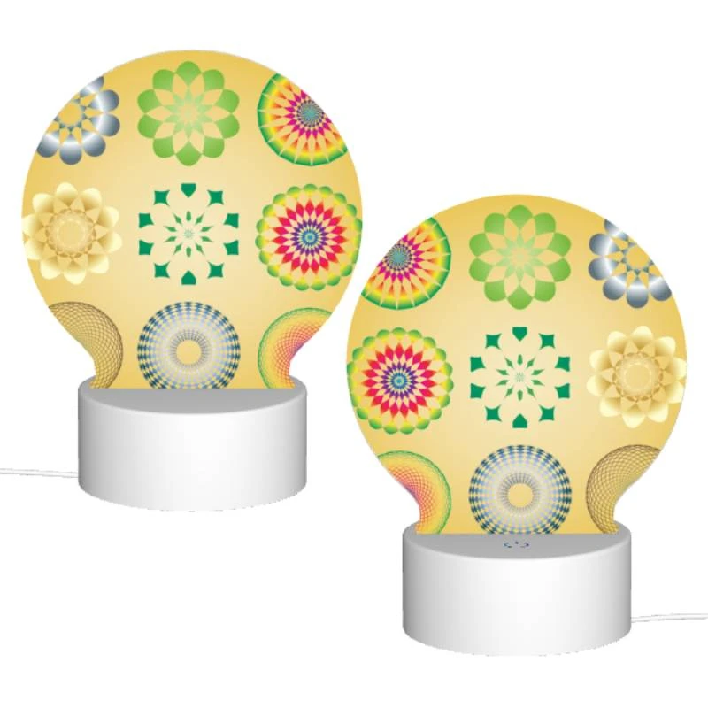 Round Acrylic Night Light, A collection of colorful geometric shapes. Round Acrylic Night Light, A Collection Of Colorful Geometric Shapes. -Cute Night Light Shop 231c031158ad973a31dc9de0ee43885a26dc122a