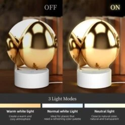 Round Acrylic Night Light, A Group Of Gold Eggs Are Sitting On A White Background. -Cute Night Light Shop 243bf831dfac3d54656872139d9ca324ca1254ea