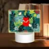 Rectangular Acrylic Night Light, A Red Fox Is Surrounded By A Variety Of Birds And Plants. -Cute Night Light Shop 248262ae420277f24d1468b2b7a108a68d4f76f8