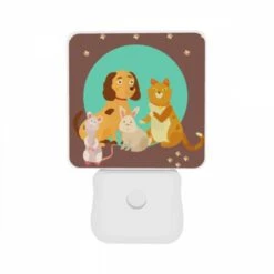 Night Light Set Of 2, A Dog And A Cat Are Sitting Next To Each Other. -Cute Night Light Shop 253ba170286cf53394fe8a78080507f7d1d0e05e
