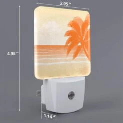 Night Light Set Of 2, A Palm Tree Is On The Beach. -Cute Night Light Shop 257c15a80096d0f3e1ac25771290162101bfecb3