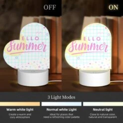Love Acrylic Night Light, A Pink And Yellow Sign That Says "Hello Summer". -Cute Night Light Shop 25806ba3eda7ba0c4b0dd64c87d847754a7ee9e7