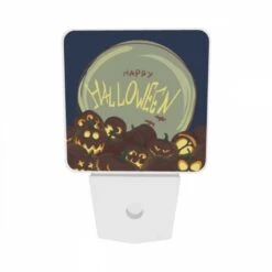 Night Light Set Of 2, A Cartoon Of Pumpkins With The Words "Happy Halloween" Written Above Them. -Cute Night Light Shop 263d55448c3d03cee0b4c772e41bda87e52787b2