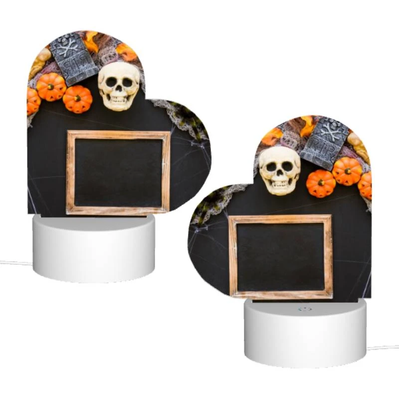 Love Acrylic Night Light, A black frame with a skull and pumpkins in the background. Love Acrylic Night Light, A Black Frame With A Skull And Pumpkins In The Background. -Cute Night Light Shop 2645328515dd53bbd6a960f842ad9da686edb966