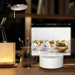 Rectangular Acrylic Night Light, A Collection Of Gold And White Pumpkins. -Cute Night Light Shop 264c95ec086984802c4b7d3d492bf6b610827910