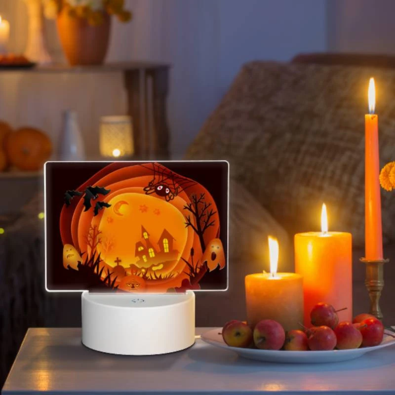Rectangular Acrylic Night Light, A Halloween scene with a house Rectangular Acrylic Night Light, A Halloween Scene With A House -Cute Night Light Shop 2673c4474de8bf0c38edeb6c04fa9cb8f9b60aea