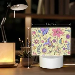 Rectangular Acrylic Night Light, A Colorful Floral Pattern With Purple 7 Rectangular Acrylic Night Light, A Colorful Floral Pattern With Purple -Cute Night Light Shop 272e1e10e3184a68daa7183bbc8193cac7f7842e