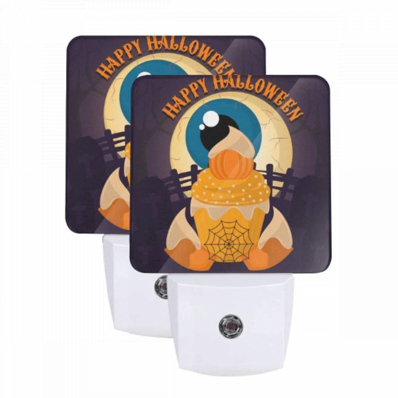 Night Light Set of 2, A Halloween themed image of a cake with a spider web on it. Night Light Set Of 2, A Halloween Themed Image Of A Cake With A Spider Web On It. -Cute Night Light Shop 2783460618ecdc3b74ddc9627e274c33854c82a0