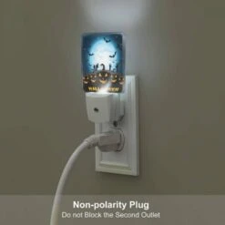 Night Light Set Of 2, A Group Of Pumpkins With Faces On Them Are Shown In Front Of A Full Moon. -Cute Night Light Shop 284fa3a483ef1ec78cd52f2d469cac80fd51a0dc