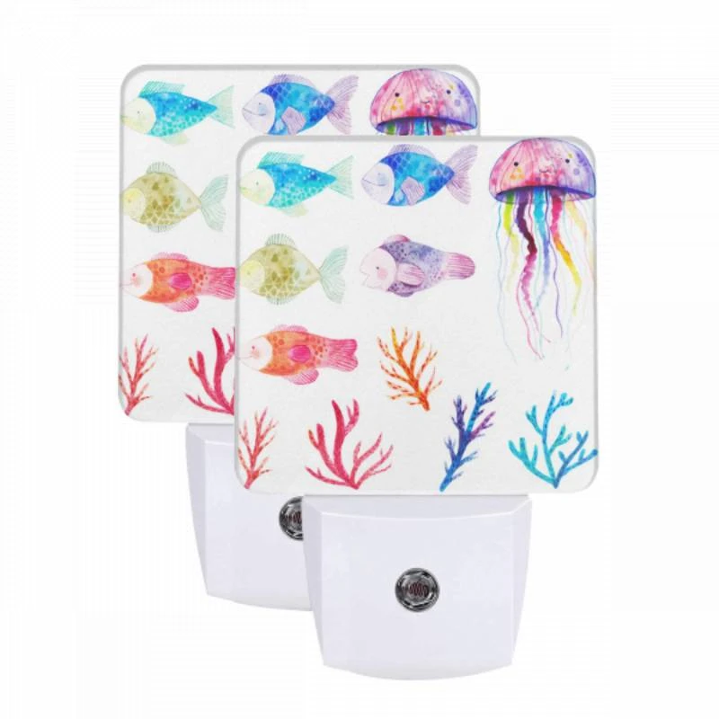 Night Light Set of 2, A collection of colorful fish and sea creatures. Night Light Set Of 2, A Collection Of Colorful Fish And Sea Creatures. -Cute Night Light Shop 29267ede525159b6f62b2d9ef35a4c98d3791e95