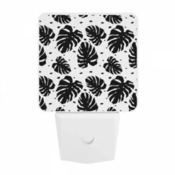 Night Light, A Pattern Of Leaves On A Black And White Background. 9 Night Light, A Pattern Of Leaves On A Black And White Background. -Cute Night Light Shop 2991e6e5fa066c169e61ee7aa053f1bc81c672e9