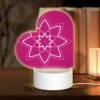 Love Acrylic Night Light, A Pink Flower With A Yellow Center. -Cute Night Light Shop 29c81340ba473f9175bbf349080b2b455da9c07e