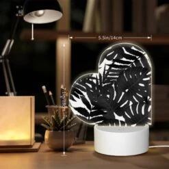 Love Acrylic Night Light, A Close Up Of A Leafy Plant With A Black Background. -Cute Night Light Shop 2a09138a5e277e8e3fbed6b031d9542dfede518f
