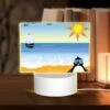 Rectangular Acrylic Night Light, A Penguin Is Standing On A Beach With A Suitcase And Sunglasses. -Cute Night Light Shop 2a09d78728b33ff4fefb47cf9cae00e889f19a66