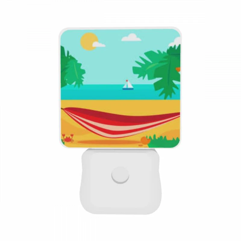Night Light Set of 2, A red and white beach umbrella is set up on the sand. Night Light Set Of 2, A Red And White Beach Umbrella Is Set Up On The Sand. -Cute Night Light Shop 2ab6b7e98d0f2b60c2be493a3d0bfabd8f291a95
