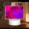 Rectangular Acrylic Night Light, A Purple And Pink Tropical Scene With Palm Trees. -Cute Night Light Shop 2c7b1bb1619ac4efb9a4c4bc2ed7278e5cf646ba