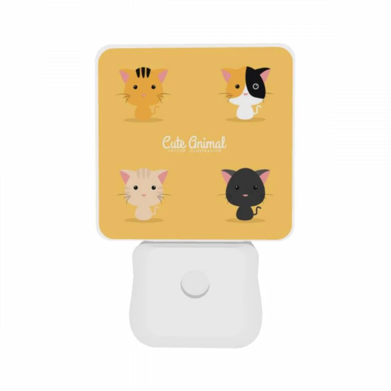 Night Light Set of 2, Four different colored cats are shown in a row. Night Light Set Of 2, Four Different Colored Cats Are Shown In A Row. -Cute Night Light Shop 2c8e94e658a789829e2f34a88079f524d0a6b9e1