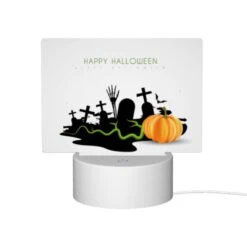Rectangular Acrylic Night Light, A Halloween Poster With A Pumpkin And A Cross. -Cute Night Light Shop 2d0e114b0b55b280503b37dca0ad541ec9b537ec