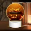 Round Acrylic Night Light, A Group Of Pumpkins Are Sitting In A Pot. -Cute Night Light Shop 2d5fb01ce2ecb288dcde6e9cfd625ca377704059