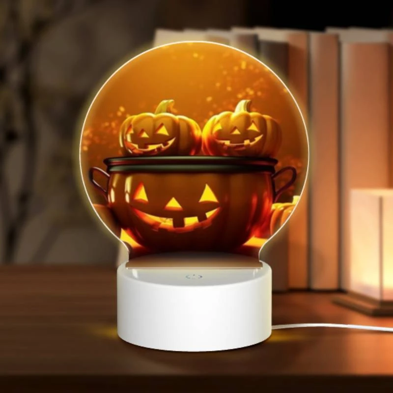 Round Acrylic Night Light, A group of pumpkins are sitting in a pot. Round Acrylic Night Light, A Group Of Pumpkins Are Sitting In A Pot. -Cute Night Light Shop 2d5fb01ce2ecb288dcde6e9cfd625ca377704059