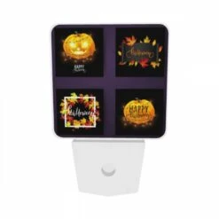 Night Light Set Of 2, A Collection Of Halloween Designs With A Pumpkin And A Leaf. -Cute Night Light Shop 2e066b9a2a1dcea8aed821db1d983fe653926170