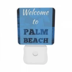 Night Light Set Of 2, A Blue Sign That Says Welcome To Palm Beach. -Cute Night Light Shop 2e236d8c0fb34b4f88c6bb831ef29604837a75af