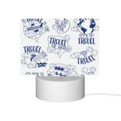 Rectangular Acrylic Night Light, A Collection Of Travel Stickers With Phrases Like "It's Time To Travel" And "Adventure Awaits." 11 Rectangular Acrylic Night Light, A Collection Of Travel Stickers With Phrases Like "It's Time To Travel" And "Adventure Awaits." -Cute Night Light Shop 2fd7a38b0369c521b8605d9e4eaf91a5f088049b