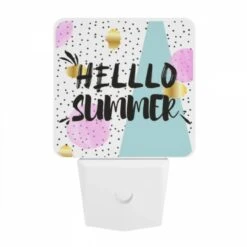 Night Light, A Sign That Says "Hello Summer" With A Gold Border. -Cute Night Light Shop 2fdc0cd80cb4d98bee28ae15388e14bc0eac1151
