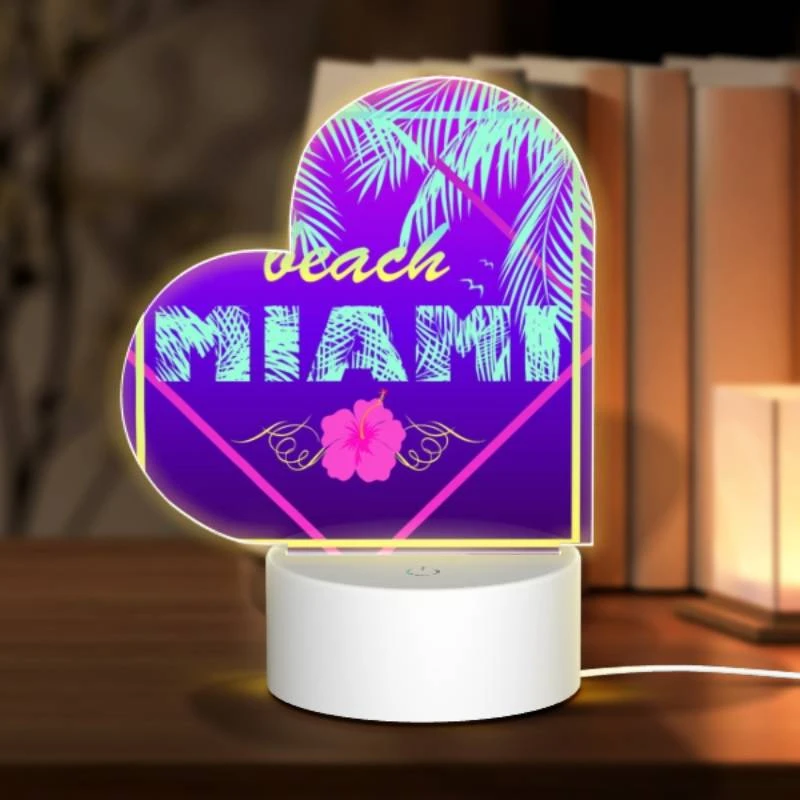 Love Acrylic Night Light, A colorful sign that says "Beach Miami.". Love Acrylic Night Light, A Colorful Sign That Says "Beach Miami.". -Cute Night Light Shop 312e6151b251f4060b8998d55dacd4a0f65f19eb