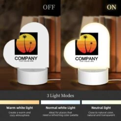 Love Acrylic Night Light, A Logo For A Company That Features A Sun And Two Palm Trees. -Cute Night Light Shop 313351e4fd5c5fe7c21f97721e2a1b8d903f15bb