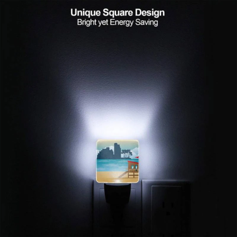 Night Light, A beach scene with a lifeguard tower and a palm tree. Night Light, A Beach Scene With A Lifeguard Tower And A Palm Tree. -Cute Night Light Shop 319ee792fc7eea585a980d9da89f8c9f1ddda38d