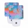 Night Light Set Of 2, A Colorful Image Of Palm Trees With The Words "Summer" Written In The Bottom Right Corner. -Cute Night Light Shop 325859e5730ff282ba1579271f21797fdbbbfcca