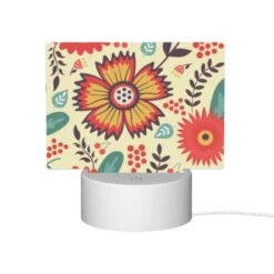 Rectangular Acrylic Night Light, A Colorful Flower With A Dial In The Center. -Cute Night Light Shop 32c8d0dc5e23efc2f986a13e3acfc20a6e5592e1