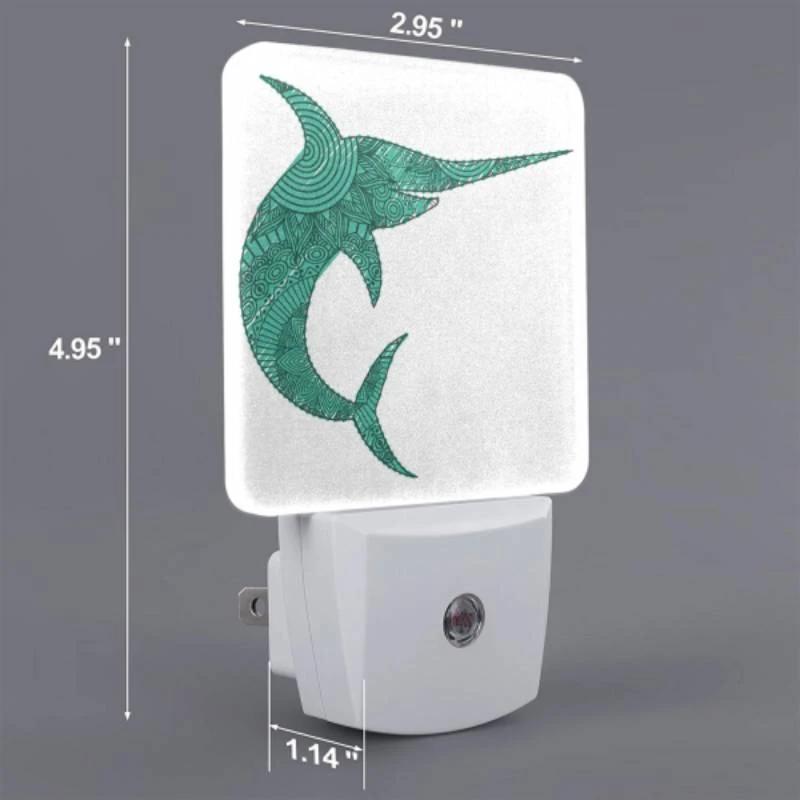 Night Light Set of 2, A green dolphin with a blue tail. Night Light Set Of 2, A Green Dolphin With A Blue Tail. -Cute Night Light Shop 32eea2f7a35e1fb837ae451cbc3cee6b69752d04