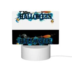 Rectangular Acrylic Night Light, A Halloween Sign With A Wizard And A Broom. -Cute Night Light Shop 330684283bdf14805d82dc18133fea9ab85aa29f