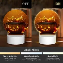 Round Acrylic Night Light, A Group Of Pumpkins Are Sitting In A Pot. 4 Round Acrylic Night Light, A Group Of Pumpkins Are Sitting In A Pot. -Cute Night Light Shop 331720c66d3a2e96078a6c2cc829fedbc58dcf3b