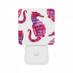 Night Light Set Of 2, A Collection Of Red And Blue Sea Horse Paintings. -Cute Night Light Shop 338005a0790d719d38688cd18aea23b692d8cc23