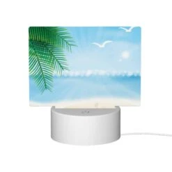Rectangular Acrylic Night Light, A Beach Scene With A Palm Tree -Cute Night Light Shop 3408b0e7dfba5408f529b55be51d1fbf03345a94