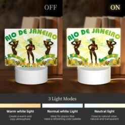 Rectangular Acrylic Night Light, A Colorful Advertisement For Rio De Janeiro. 4 Rectangular Acrylic Night Light, A Colorful Advertisement For Rio De Janeiro. -Cute Night Light Shop 34610675672ce47b082b64b27b641a5009bda3ee