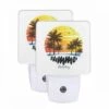 Night Light Set Of 2, A Sunset With A Beach Scene And Palm Trees. -Cute Night Light Shop 34b951d3aad4d039381e7de464e2b78fa94489ef