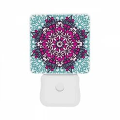 Night Light Set Of 2, A Colorful Flower Design With Pink And Purple Hues. -Cute Night Light Shop 3568646ccdaf17dd31648e037c35f6b82c3b3096