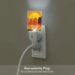 Night Light Set Of 2, A Cityscape With A Sunset In The Background. -Cute Night Light Shop 35bbec1d7fd20e2e51c9a5d7c03a7a211ce10290